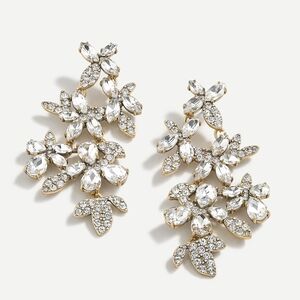 NWT J. Crew Glittering Garden Statement Earrings